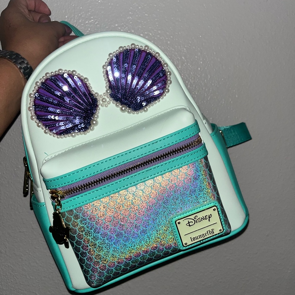 Loungefly Disney Backpack with Purple and Teal Accents